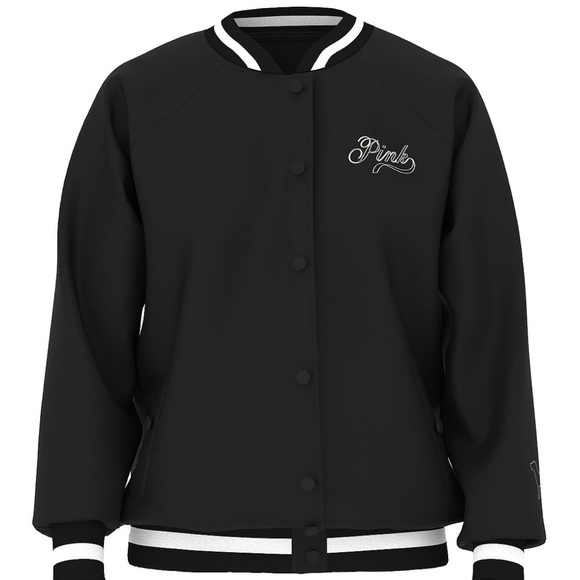 NWT Pink Victorias Secret’s Limited Edition Varsity Bomber Jacket - Picture 3 of 3